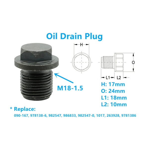 986833 9781386 982547 oil drain plug sump plug