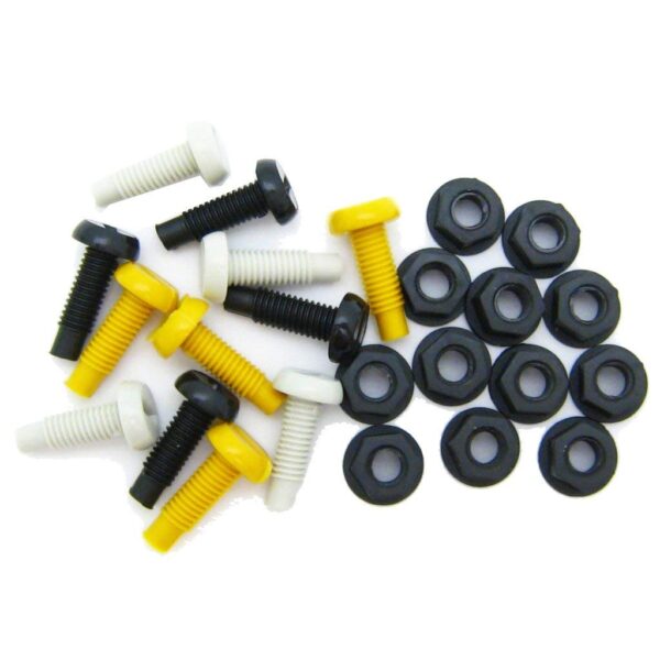 Plastic License Plate Screws with Nuts Car License Plate Fixing Fitting Kits Number Plate Screws
